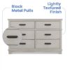 Picture of Caden 6 Drawer Dresser with Changing Top - Rustic Mist | Simmons Baby