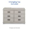 Picture of Caden 6 Drawer Dresser with Changing Top - Rustic Mist | Simmons Baby