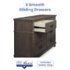 Picture of Caden 6 Drawer Dresser with Changing Top - Rustic Grey | Simmons Baby