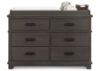 Picture of Caden 6 Drawer Dresser with Changing Top - Rustic Grey | Simmons Baby