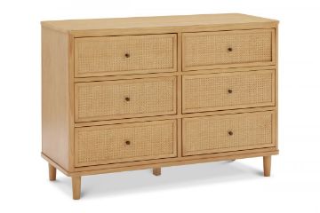 Picture of Marin with Cane 6 Drawer Assembled Dresser - Honey with Honey Cane | by Namesake