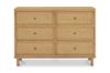 Picture of Marin with Cane 6 Drawer Assembled Dresser - Honey with Honey Cane | by Namesake