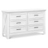 Picture of Emory Farmhouse 6-Drawer Dresser in Linen | Monogram by Namesake