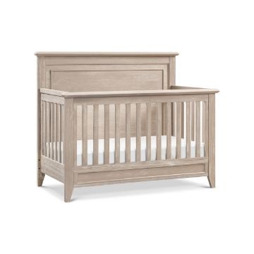 Picture of Beckett Flat Top 4-n-1 Convertible Crib Sandbar Finish | Monogram by Namesake