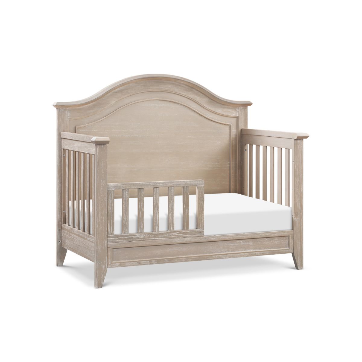 Beckett Curve Top 4 n 1 Convertible Crib Sandbar Finish Monogram
