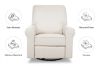 Picture of Monroe Power Recliner and Swivel Glider in  Performance Natural Eco-Twill Fabric with USB port | Monogram by Namesake