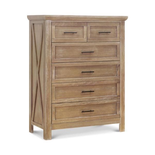 Picture of Emory Farmhouse 6-Drawer Chest in Driftwood | Monogram by Namesake