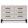 Picture of Newbern 6-Drawer Assembled Dresser in White Driftwood | Monogram by Namesake