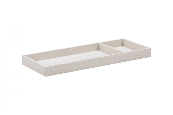 Picture of Universal Wide Removable Changing Tray in White Driftwood | Monogram by Namesake