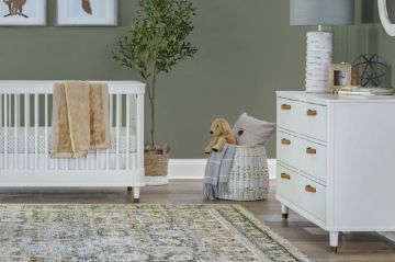 Picture of Tanner Crib & Dresser Package - warm white | by Namesake