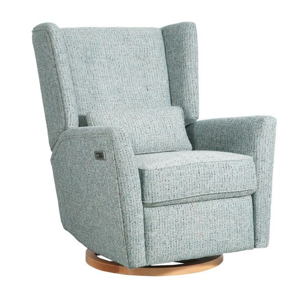 Picture of Malak Swivel Glider Power Recliner - Ocean | by Appleseed