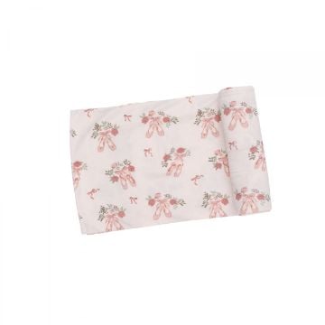 Picture of Ballet Shoes Bamboo Swaddle Blanket 45"X45" | by Angel Dear