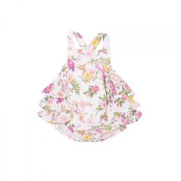 Picture of Angel Dear Cute Hummingbirds Cotton Muslin Ruffle Sunsuit 