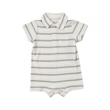 Picture of Angel Dear Desert Sage & Sugar Swizzle Rib Modal Polo Shortie