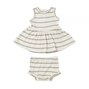 Picture of Angel Dear Desert Sage & Sugar Swizzle Rib Modal Peplum Tank & Bloomer Set