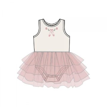 Picture of Angel Dear Embroidered Sugar Swizzle Rib Tank Bodysuit Tutu