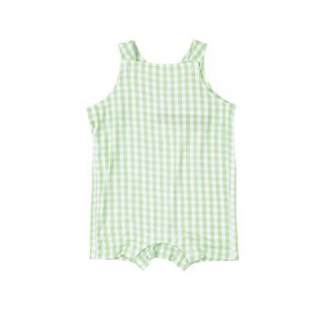 Picture of Angel Dear Mini Gingham Green Bamboo Shortie Overall
