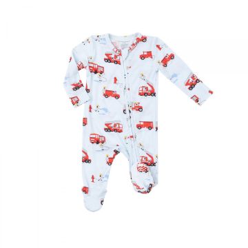 Picture of Angel Dear Firetruck Dalmations 2 Way Zipper Footie