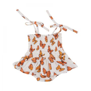 Picture of Angel Dear Mariposa Monarca Smocked Bamboo Bubble with Skirt