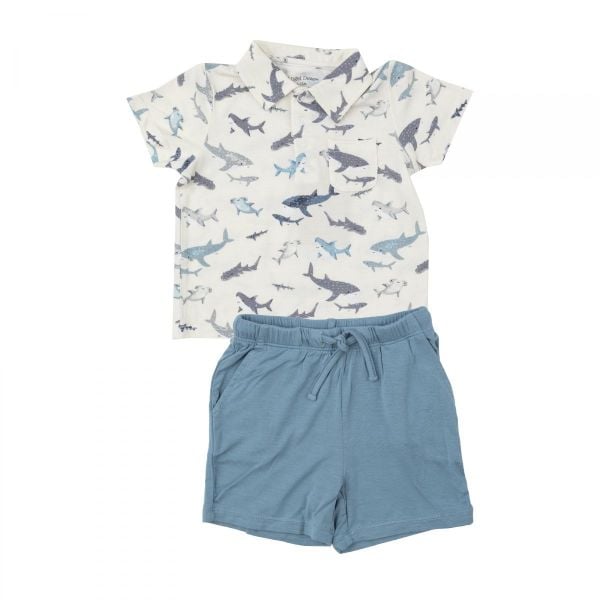Picture of Angel Dear Sharks Polo Shirt & Short Set