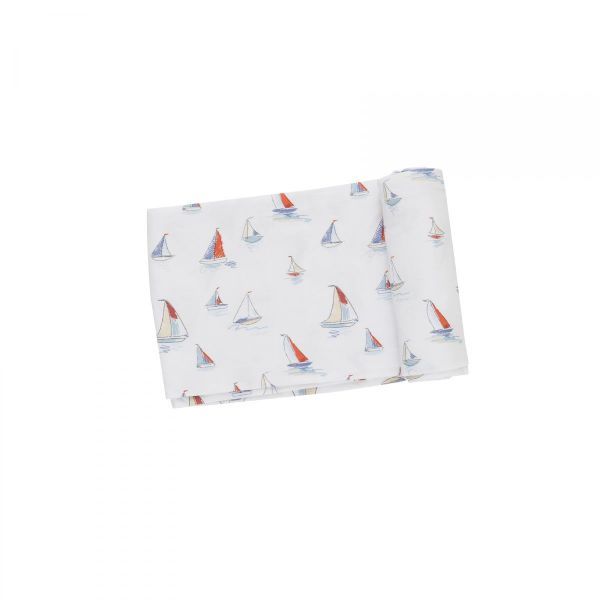 Picture of Sketchy Sailboats Bamboo Swaddle Blanket 45"X45" | by Angel Dear