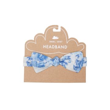 Picture of Angel Dear Roses In Blue  Cotton Muslin Headband