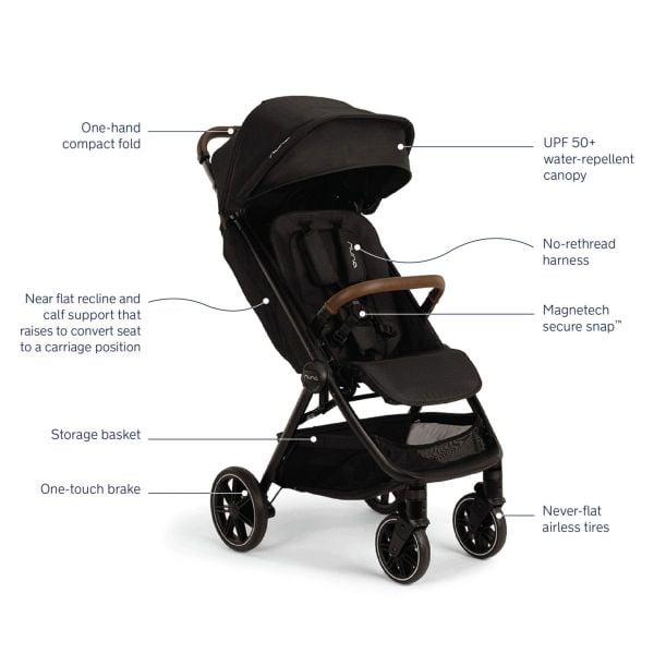 Picture of TRVL LX Compact Stroller - Caviar | By Nuna