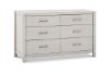 Picture of Hemsted 6-Drawer Assembled Dresser in White Driftwood | Monogram by Namesake