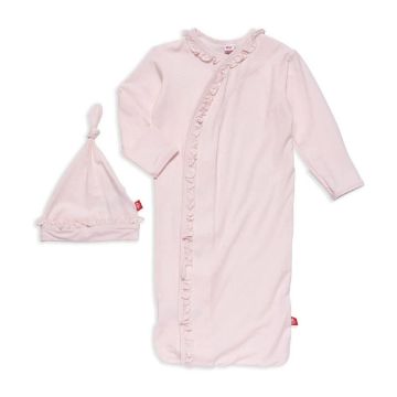 Picture of Pin Pink Modal Gown & Hat Set (Newborn-3Months) - by Magnetic Me