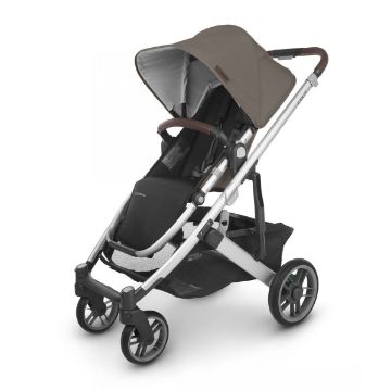 Picture of CRUZ V2 Stroller- Theo  - Taupe | Silver Frame | Chestnut Leather | by Uppa Baby