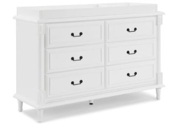 Picture of Juliette 6 Drawer Dresser with Changing Top - Bianca White
