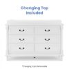 Picture of Juliette 6 Drawer Dresser with Changing Top - Bianca White