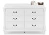 Picture of Juliette 6 Drawer Dresser with Changing Top - Bianca White