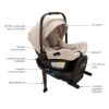 Picture of Pipa Aire RX carseat  + RELX base  - Biscotti | by Nuna