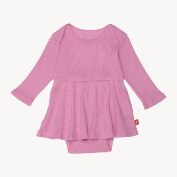 Picture of Magnetic Me Mauve Ribbed Organic Cotton Bodysuit Dress