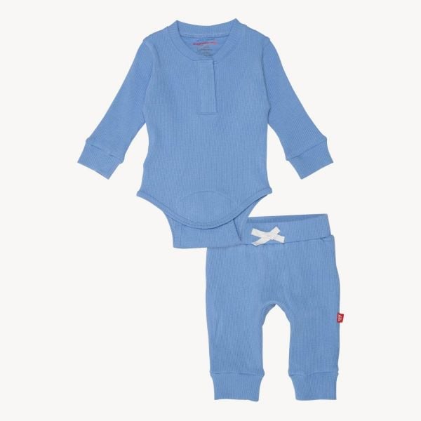 Picture of Magnetic Me Blue Skies Ribbed Organic Cotton Bodysuit & Pants