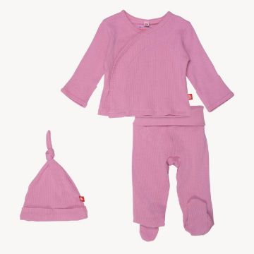 Picture of Magnetic Me Mauve Ribbed Organic Cotton Kimono Take Me Home Set