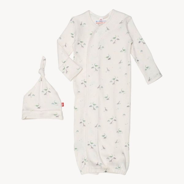 Picture of Tiny Diny Organic Cotton  Gown + Hat Set (Newborn - 3 Months) | Magnetic Me