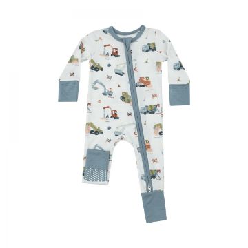 Picture of Angel Dear 2 Way Zipper Romper - Construction Alphabet