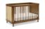 Picture of Marin with Cane 3-in-1 Convertible Crib - Walnut with Blond Cane | by Namesake