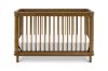 Picture of Marin with Cane 3-in-1 Convertible Crib - Walnut with Blond Cane | by Namesake