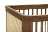 Picture of Marin with Cane 3-in-1 Convertible Crib - Walnut with Blond Cane | by Namesake