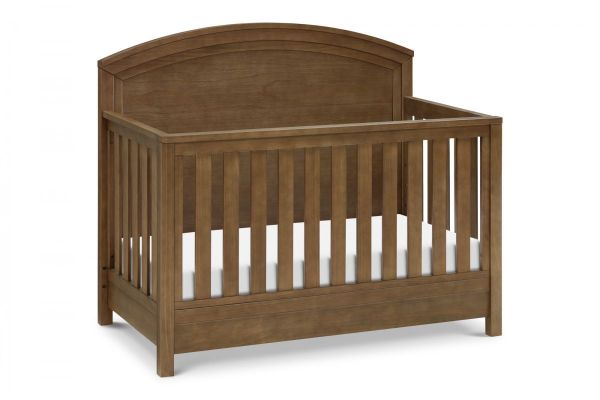 Picture of Hemsted 4-in-1 Convertible Crib in Walnut Driftwood | Monogram by Namesake