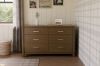 Picture of Hemsted 6-Drawer Assembled Dresser in Walnut Driftwood | Monogram by Namesake