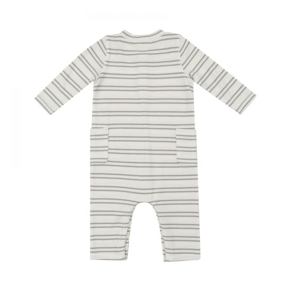 Picture of Angel Dear Uni Romper Ribbed Modal - Stripe Desert Sage