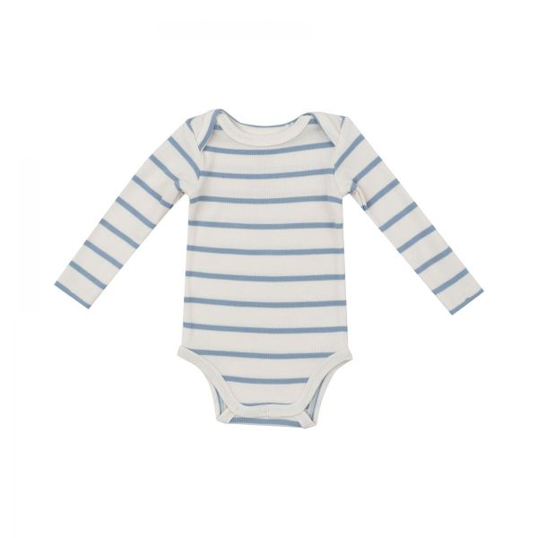 Picture of Angel Dear Ribbed Modal Bodysuit - Glacier Lake Stripe