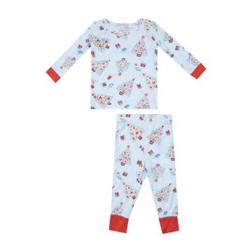 Picture of Angel Dear Loungewear Set - Vintage X-Mas Trees Blue