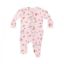 Picture of Angel Dear Bamboo 2 Way Zipper Footie - Vintage Santas Pink