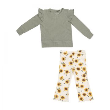 Picture of Angel Dear Ribbed Ruffle Shirt & Pants Set - Baby Sunflower
