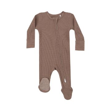 Picture of Angel Dear Bamboo 2 Way Zipper Footie - Waffle Sinopia Fresco